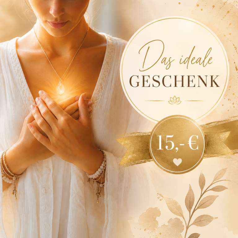 Workshop "Selbstheilung" Goldene DNA-Dopphelix umgeben von gold glitzernden, magischen Elementen.